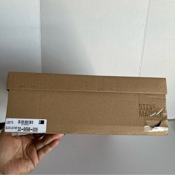 Steve Madden - Women's Lizette Black Leather Heeled Boot. Size: 8. NIB. (1796) - Picture 15 of 16